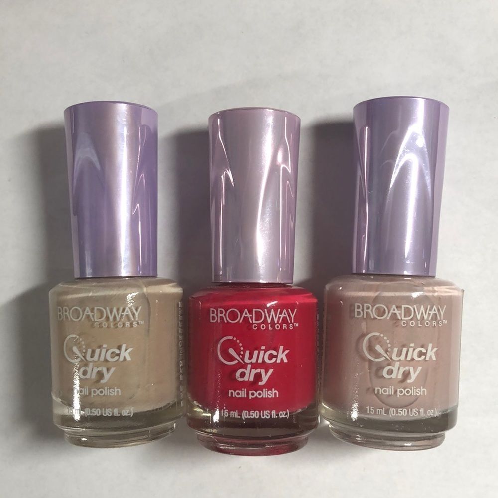 3 Broadway Colors Quick Dry Nail Polish